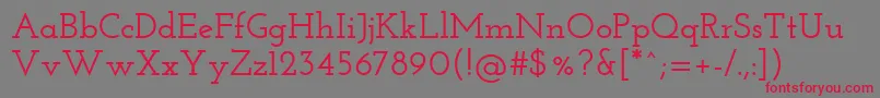 JosefinSlabSemibold Font – Red Fonts on Gray Background