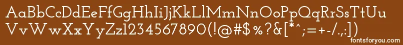 JosefinSlabSemibold Font – White Fonts on Brown Background