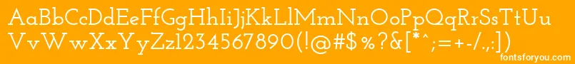 JosefinSlabSemibold Font – White Fonts on Orange Background