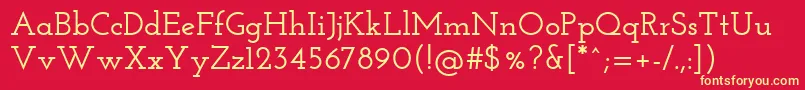 JosefinSlabSemibold Font – Yellow Fonts on Red Background