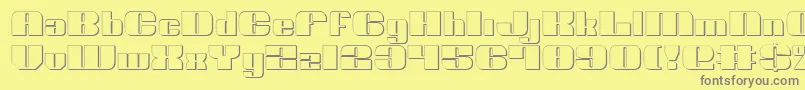 NoloContendreShadow Font – Gray Fonts on Yellow Background