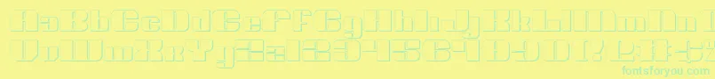 NoloContendreShadow Font – Green Fonts on Yellow Background