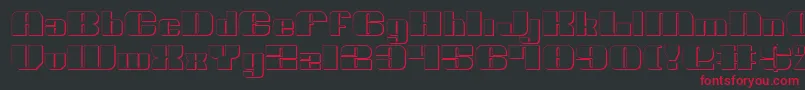 フォントNoloContendreShadow – 黒い背景に赤い文字
