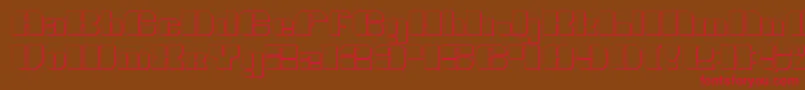 NoloContendreShadow Font – Red Fonts on Brown Background