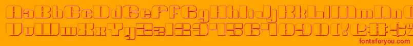 NoloContendreShadow Font – Red Fonts on Orange Background