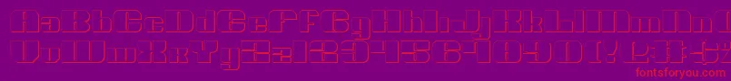 NoloContendreShadow Font – Red Fonts on Purple Background