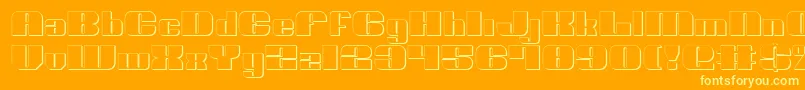 NoloContendreShadow Font – Yellow Fonts on Orange Background