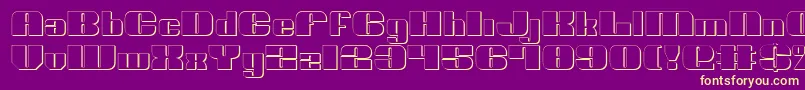 NoloContendreShadow Font – Yellow Fonts on Purple Background