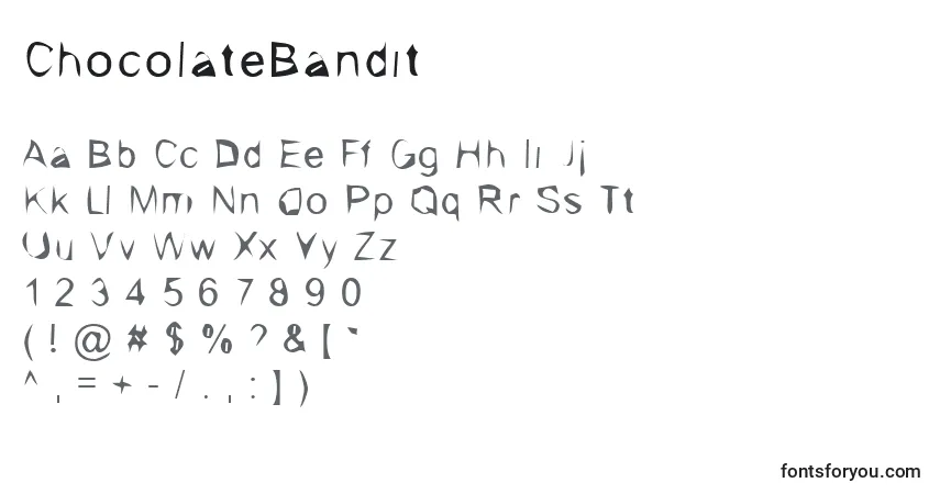 Шрифт ChocolateBandit – алфавит, цифры, специальные символы