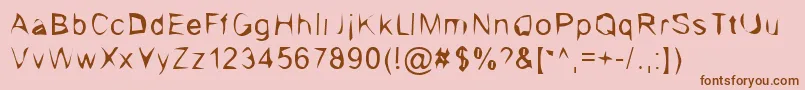 ChocolateBandit Font – Brown Fonts on Pink Background