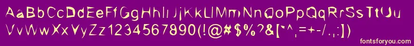 ChocolateBandit Font – Yellow Fonts on Purple Background