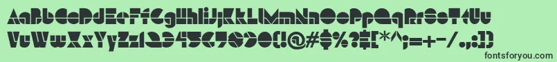 HffModernStrand Font – Black Fonts on Green Background