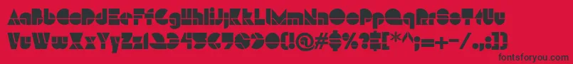 HffModernStrand Font – Black Fonts on Red Background