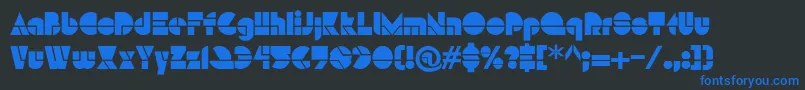 HffModernStrand Font – Blue Fonts on Black Background