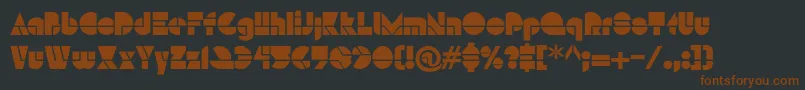 HffModernStrand Font – Brown Fonts on Black Background