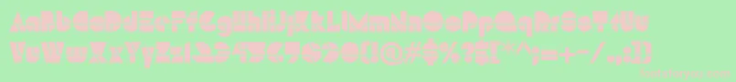 HffModernStrand Font – Pink Fonts on Green Background