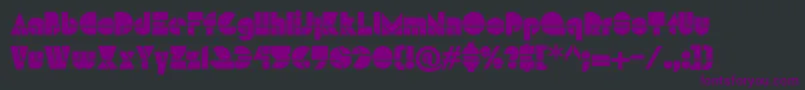 HffModernStrand Font – Purple Fonts on Black Background