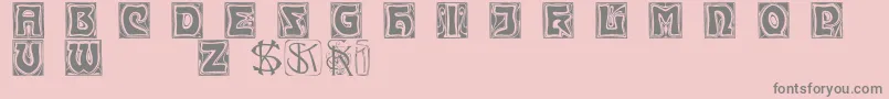 Kinigsteinkaps Font – Gray Fonts on Pink Background