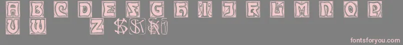 Kinigsteinkaps Font – Pink Fonts on Gray Background