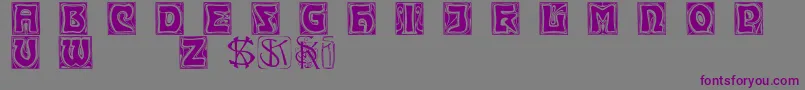 Kinigsteinkaps Font – Purple Fonts on Gray Background