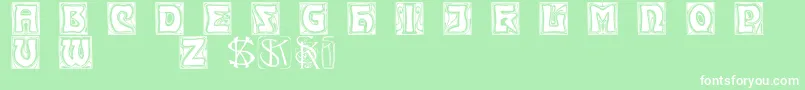 Kinigsteinkaps Font – White Fonts on Green Background