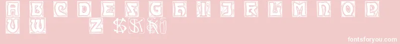 フォントKinigsteinkaps – ピンクの背景に白い文字
