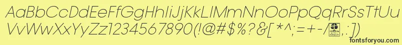 fuente TypoGotikaLightItalicDemo – Fuentes Negras Sobre Fondo Amarillo