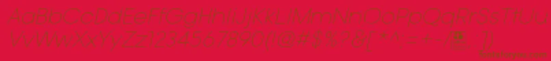 TypoGotikaLightItalicDemo Font – Brown Fonts on Red Background