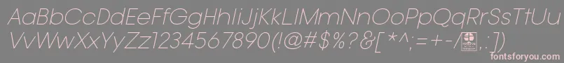 TypoGotikaLightItalicDemo Font – Pink Fonts on Gray Background