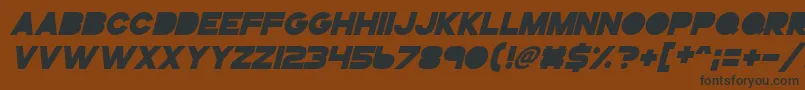 Gogoposterpunchbolditalic Font – Black Fonts on Brown Background
