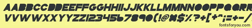 Gogoposterpunchbolditalic Font – Black Fonts on Yellow Background