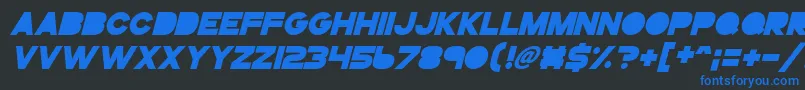 Gogoposterpunchbolditalic Font – Blue Fonts on Black Background