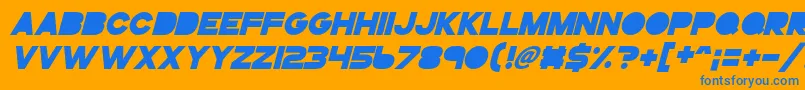 Gogoposterpunchbolditalic Font – Blue Fonts on Orange Background
