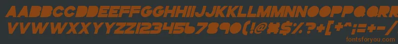 Gogoposterpunchbolditalic Font – Brown Fonts on Black Background