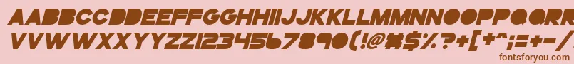 Gogoposterpunchbolditalic Font – Brown Fonts on Pink Background