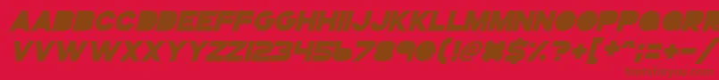Gogoposterpunchbolditalic Font – Brown Fonts on Red Background