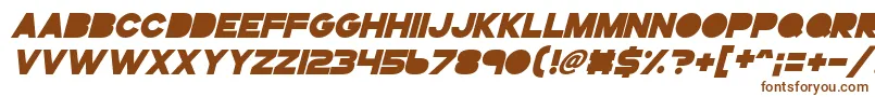 Gogoposterpunchbolditalic Font – Brown Fonts on White Background