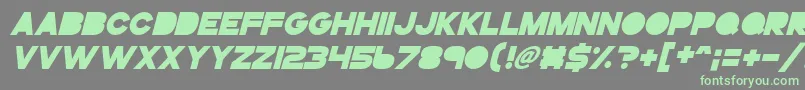 Gogoposterpunchbolditalic Font – Green Fonts on Gray Background