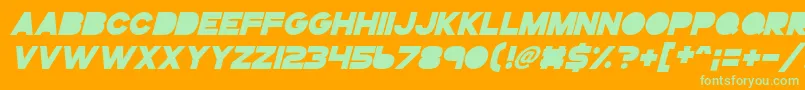 Gogoposterpunchbolditalic Font – Green Fonts on Orange Background