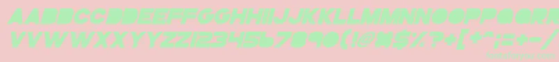 Gogoposterpunchbolditalic Font – Green Fonts on Pink Background