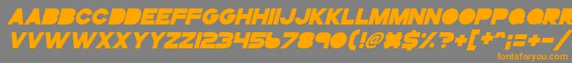 Gogoposterpunchbolditalic Font – Orange Fonts on Gray Background