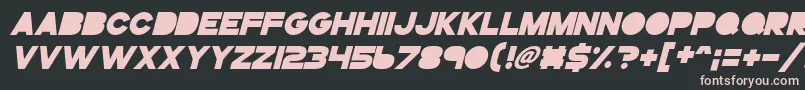 Gogoposterpunchbolditalic Font – Pink Fonts on Black Background