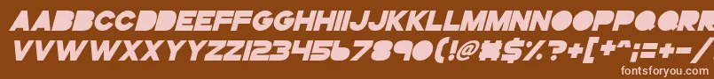 Gogoposterpunchbolditalic Font – Pink Fonts on Brown Background