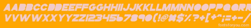 Gogoposterpunchbolditalic Font – Pink Fonts on Orange Background