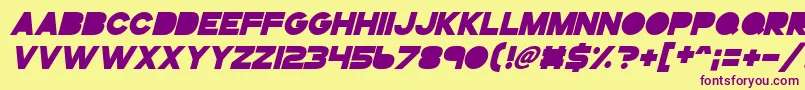 En savoir plus sur la police Gogoposterpunchbolditalic Police Gogoposterpunchbolditalic – polices violettes sur fond jaune