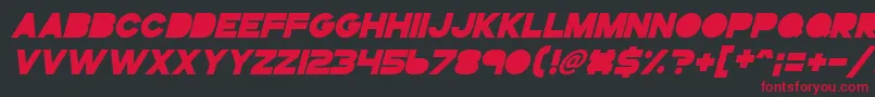 Gogoposterpunchbolditalic Font – Red Fonts on Black Background
