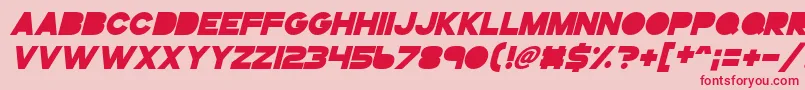 Gogoposterpunchbolditalic Font – Red Fonts on Pink Background