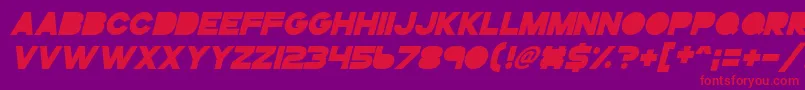 Gogoposterpunchbolditalic Font – Red Fonts on Purple Background