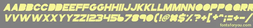 Gogoposterpunchbolditalic Font – Yellow Fonts on Gray Background