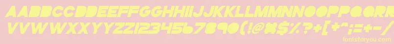 Gogoposterpunchbolditalic Font – Yellow Fonts on Pink Background